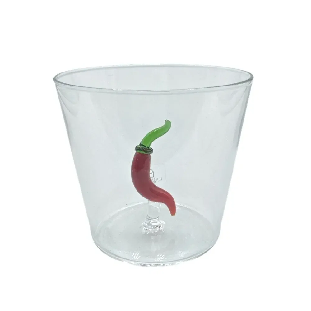 Rare Ichendorf Milano Hand Blown Red Pepper Drinking Glass